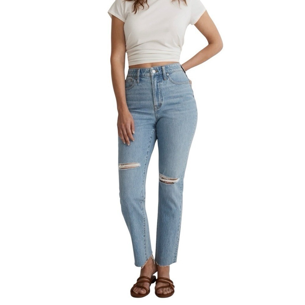 Madewell Women's The Perfect Vintage Jean Sz 28 Distressed Raw Hem Bohemian